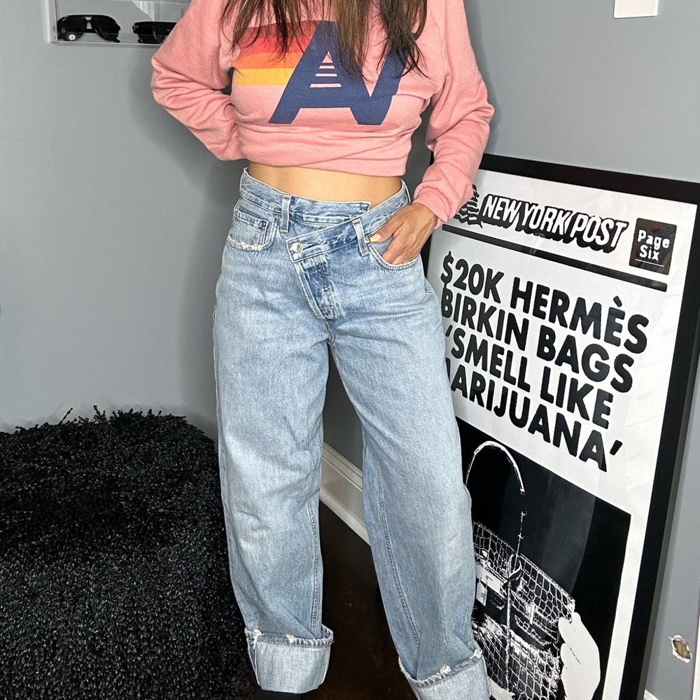 AGOLDE Criss Cross Upsized Jeans in Suburbia size 27